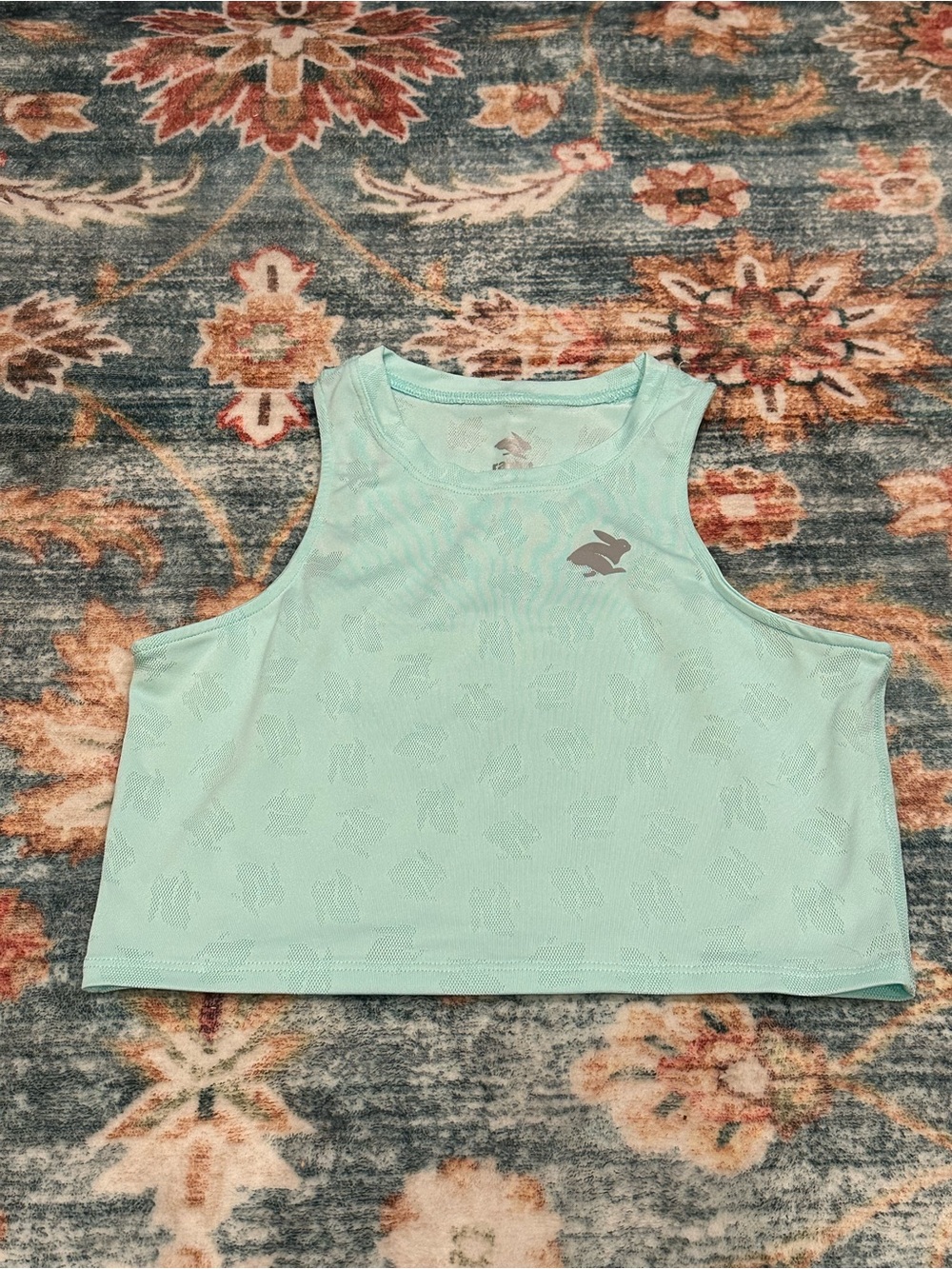 Rabbit Light Mint Athletic Crop Tank Top Size M